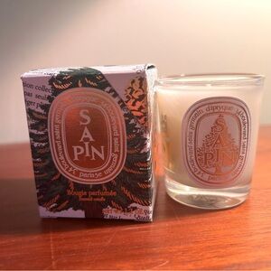 NEW Diptyque mini Sapin travel candle. 1.2oz. With box.